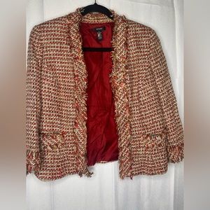 Burnt orange cross stitch